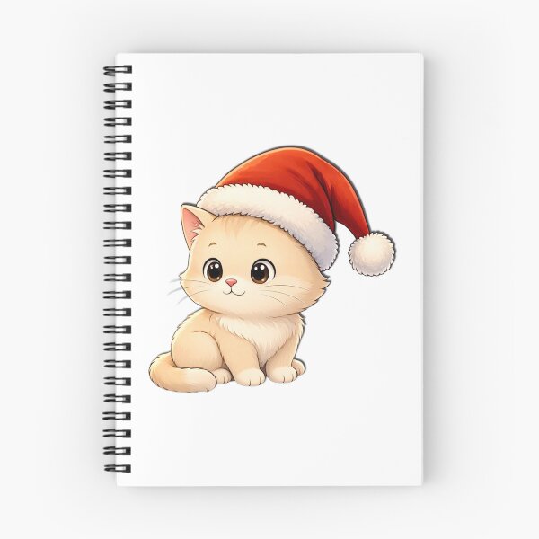 Item preview, Cute Christmas Cat Wearing a Santa Hat designed and sold by lunadesignsmoon.