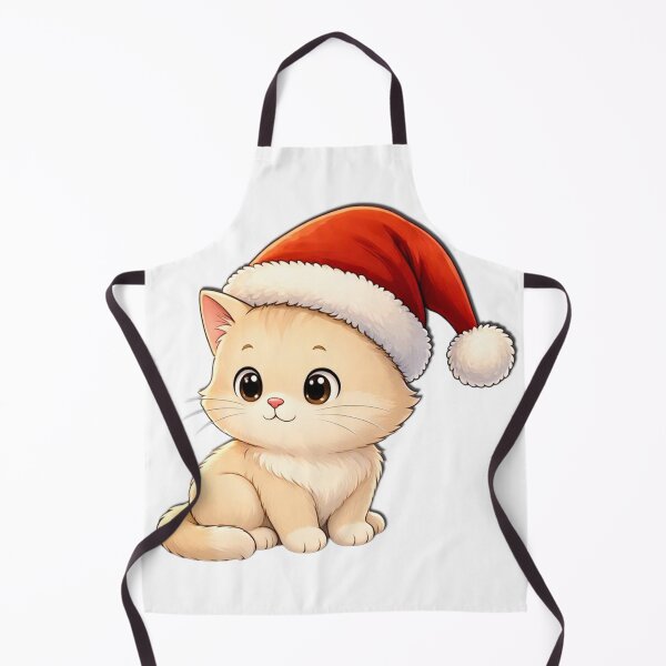 Item preview, Cute Christmas Cat Wearing a Santa Hat designed and sold by lunadesignsmoon.