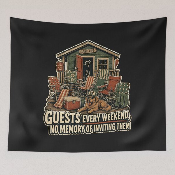 Item preview, Guests Every Weekend No Memory Of Inviting Them Shirt, Funny Lake Host T-Shirt, Lake House Guest Humor Tee, Cabin Owner Gift Shirt, Vintage Cabin Porch Graphic designed and sold by TshirtsLabs.