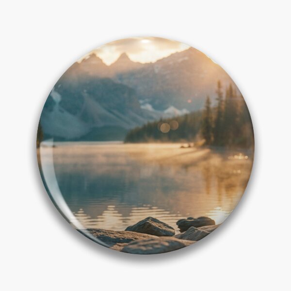 Item preview, Cinematic Mountain Sunrise Over Misty Lake designed and sold by VectorVibeTwo.