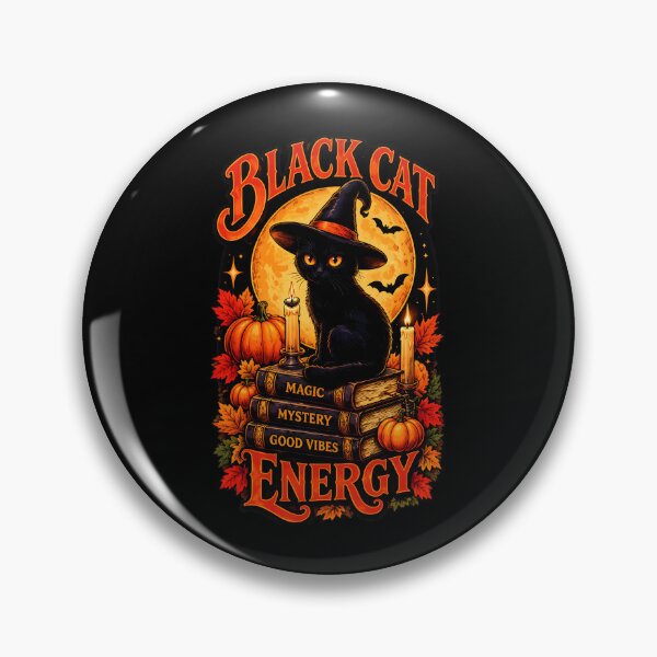 Item preview, Black Cat Magic Mystery Good Vibes Autumn Art designed and sold by GiaoCalonas.