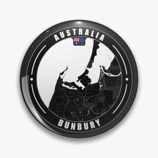 Item preview, Bunbury Australia City Map  designed and sold by Thistle-TShop.