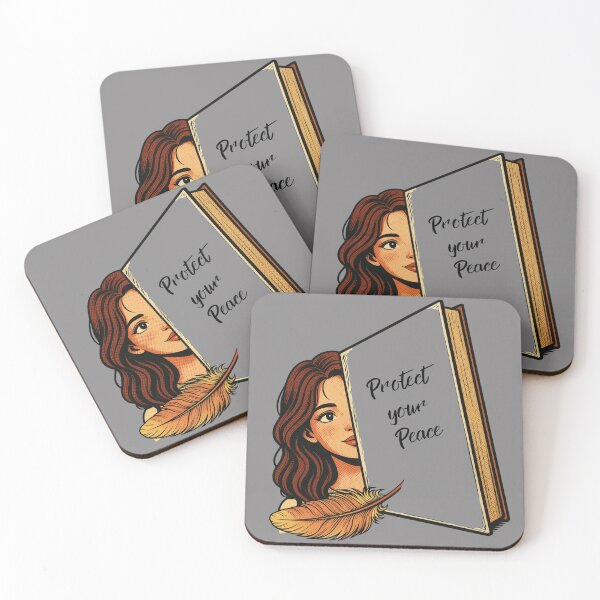 Item preview, Protect Your Peace Retro Vintage Bookworm Introvert Design designed and sold by tinkeybabes.