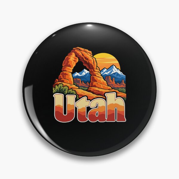 Item preview, Utah Desert Arch Retro Mountain Sunset Design designed and sold by stmpdwrld.