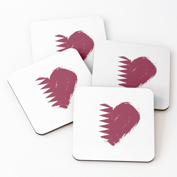 Item preview, Distressed Qatar Flag Heart QA designed and sold by shitpostee.