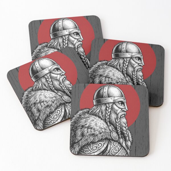Item preview, Viking Jarl – Red Sun Warrior Engraving Art designed and sold by MJVolt.