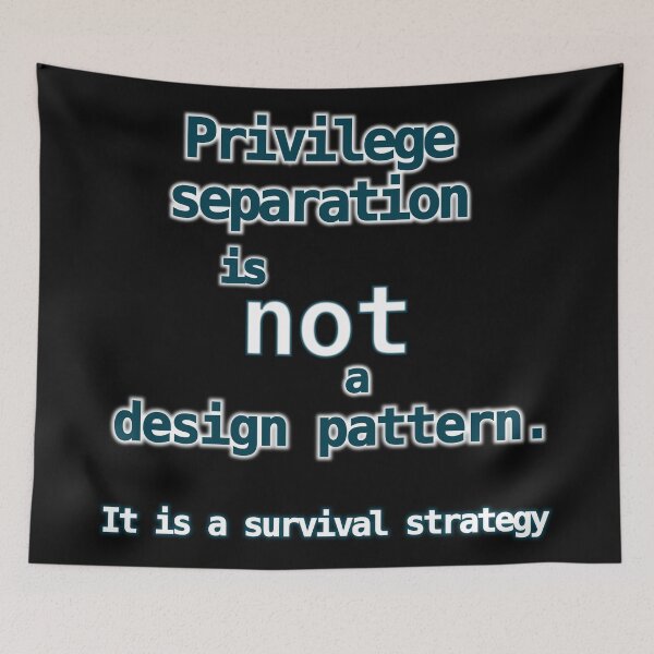 Item preview, Privilege separation is not a design pattern. It is a survival strategy designed and sold by LittleGreyMan2026.