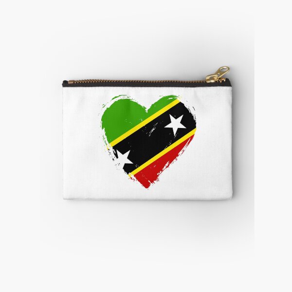 Item preview, Distressed Saint Kitts and Nevis Flag Heart KN designed and sold by shitpostee.
