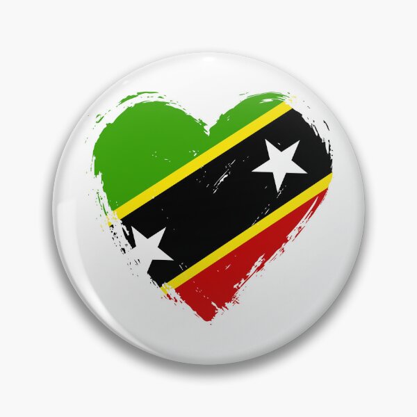 Item preview, Distressed Saint Kitts and Nevis Flag Heart KN designed and sold by shitpostee.