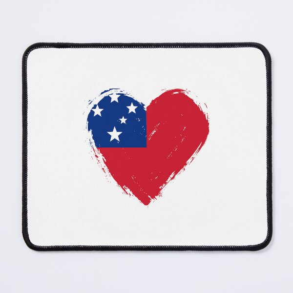 Item preview, Distressed Samoa Flag Heart WS designed and sold by shitpostee.