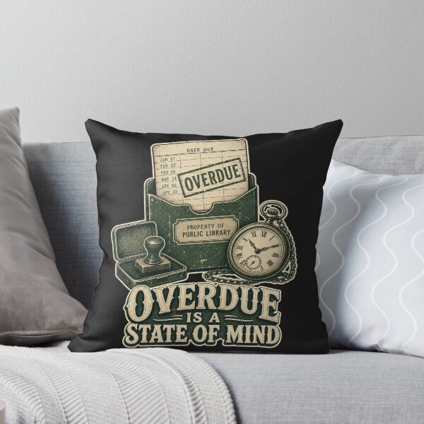 Item preview, Overdue Is A State Of Mind Shirt, Funny Librarian T-Shirt, Library Book Humor Tee, Book Lover Gift Shirt, Vintage Due Date Stamp Graphic designed and sold by TshirtsLabs.