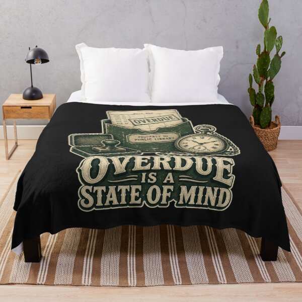 Item preview, Overdue Is A State Of Mind Shirt, Funny Librarian T-Shirt, Library Book Humor Tee, Book Lover Gift Shirt, Vintage Due Date Stamp Graphic designed and sold by TshirtsLabs.