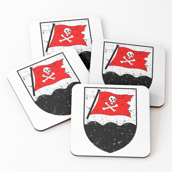 Item preview, Kriegsmarine U-Boat U-189 - Red Pirate Flag - Grunge Style designed and sold by travon-hoag.