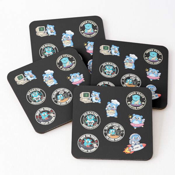 Item preview, Golang gopher mascot Go sticker set designed and sold by Olena Du.