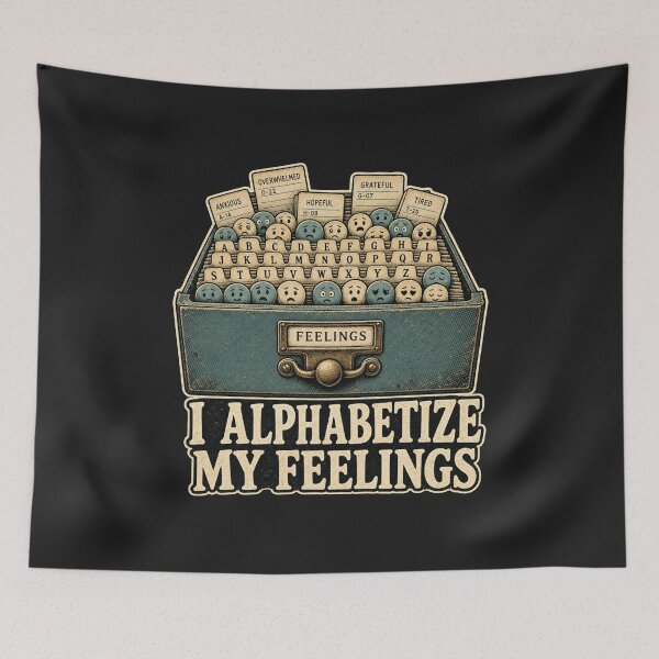 Item preview, I Alphabetize My Feelings Shirt, Funny Librarian T-Shirt, Organized Person Humor Tee, Book Lover Gift Shirt, Vintage Card Catalog Graphic designed and sold by TshirtsLabs.