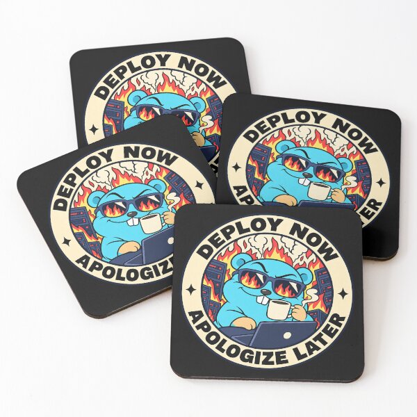 Item preview, Golang gopher mascot Go language deploy designed and sold by Olena Du.