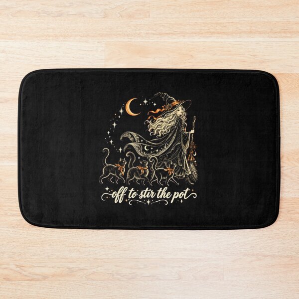 Item preview, Witch With Cats Moon Whimsical Art designed and sold by GiaoCalonas.