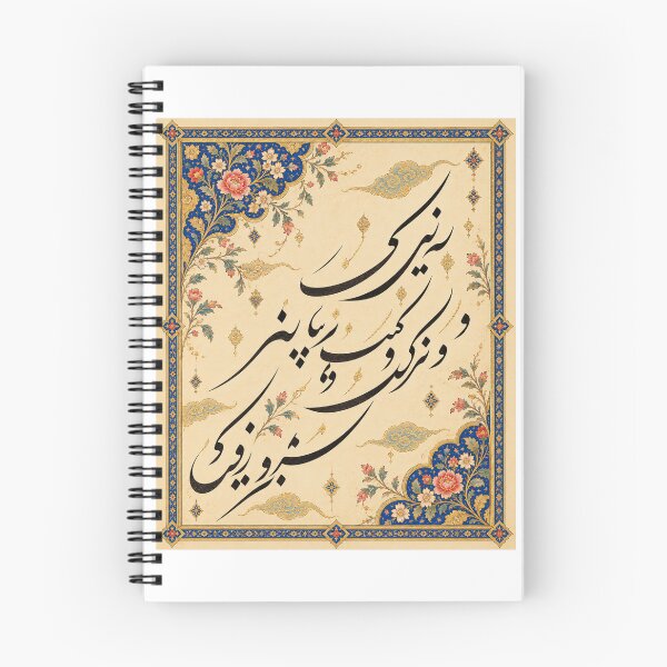 Item preview, Persian Nastaliq Calligraphy — Illuminated Album Art designed and sold by Larkfound Studio.