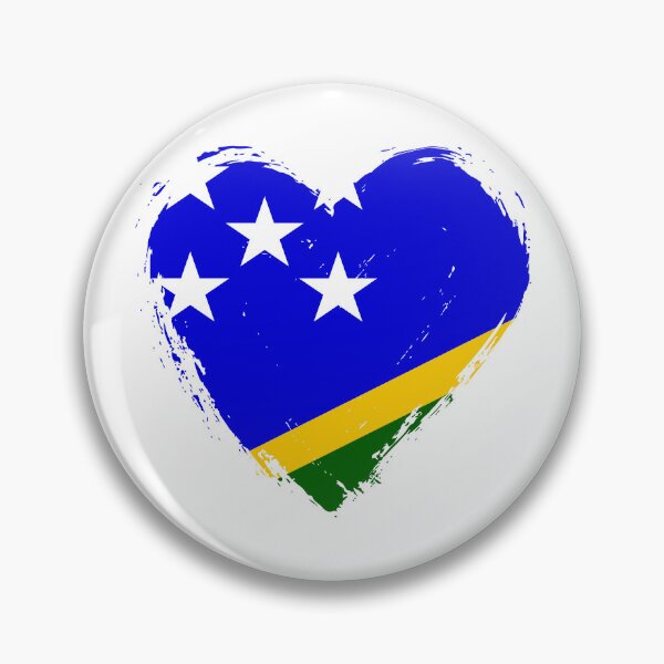 Item preview, Distressed Solomon Islands Flag Heart SB designed and sold by shitpostee.