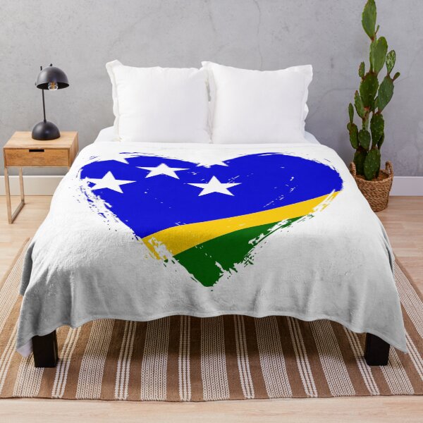 Item preview, Distressed Solomon Islands Flag Heart SB designed and sold by shitpostee.
