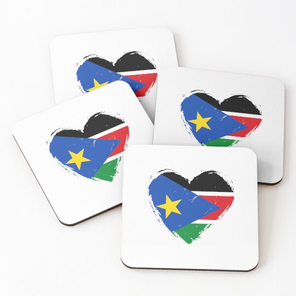 Item preview, Distressed South Sudan Flag Heart SS designed and sold by shitpostee.