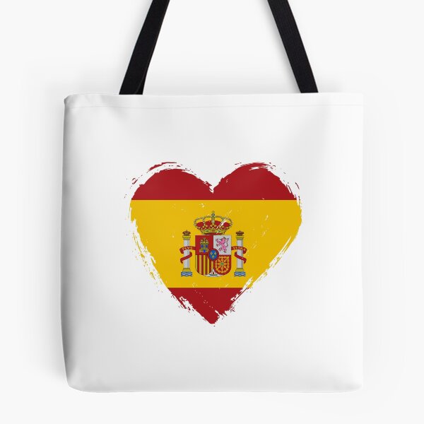 Item preview, Distressed Spain Flag Heart ES designed and sold by shitpostee.