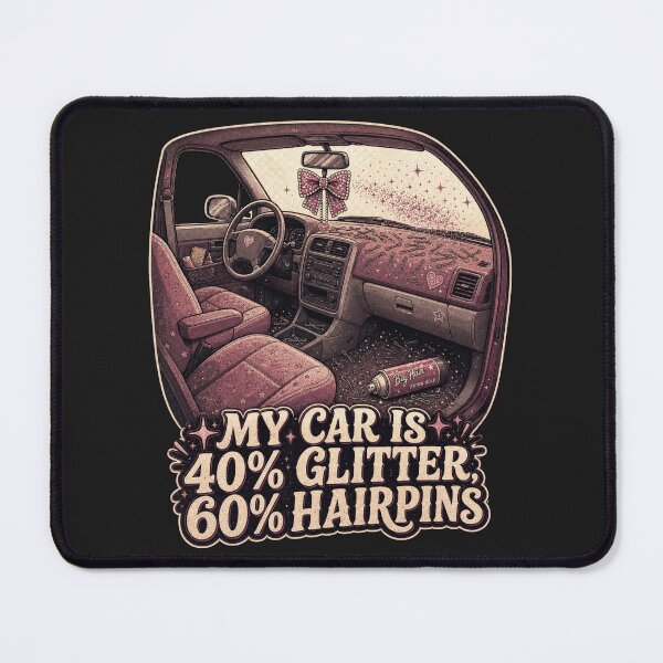 Item preview, My Car Is 40 Percent Glitter 60 Percent Hairpins Shirt, Funny Dance Mom T-Shirt, Dance Competition Mom Tee, Dance Mom Gift Shirt, Vintage Minivan Graphic designed and sold by TshirtsLabs.