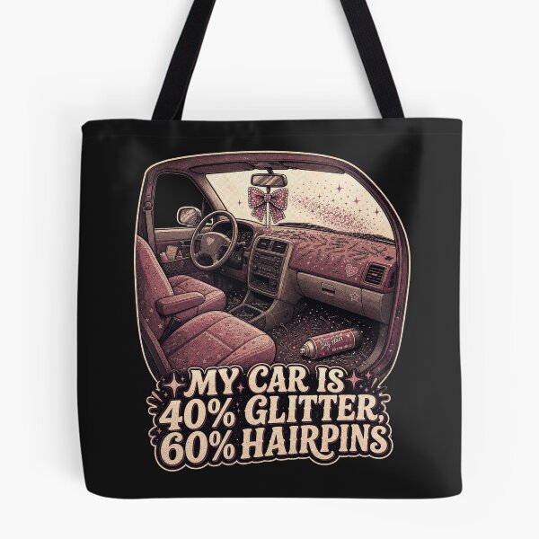 Item preview, My Car Is 40 Percent Glitter 60 Percent Hairpins Shirt, Funny Dance Mom T-Shirt, Dance Competition Mom Tee, Dance Mom Gift Shirt, Vintage Minivan Graphic designed and sold by TshirtsLabs.