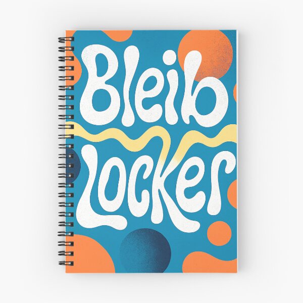 Item preview, Bleib locker" Typography Quote in Blue and Orange designed and sold by Kunstkutter.