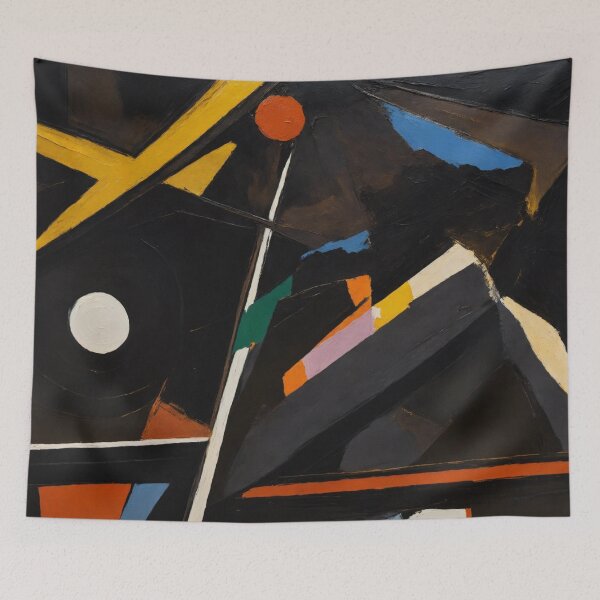Item preview, Abstract Acrylic Geometric Cubism  designed and sold by shelteredinside.