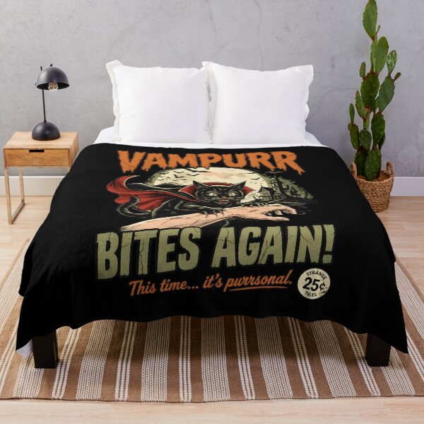Item preview, Vampurr Bites Again Funny Cat Halloween Graphic designed and sold by GiaoCalonas.
