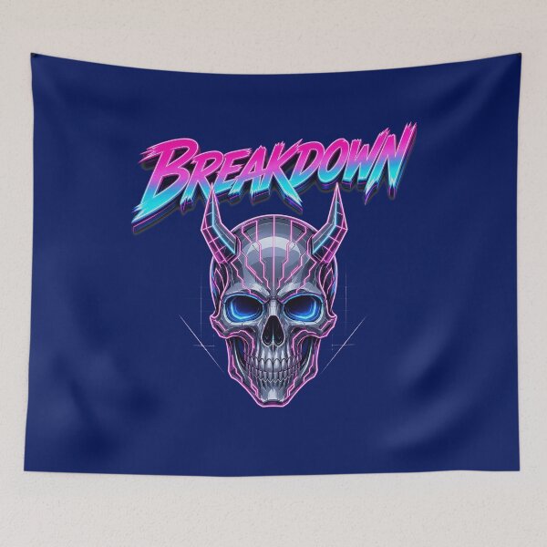 Item preview, Cyber Breakdown Mech Skull Retro Synth designed and sold by xenianorman.