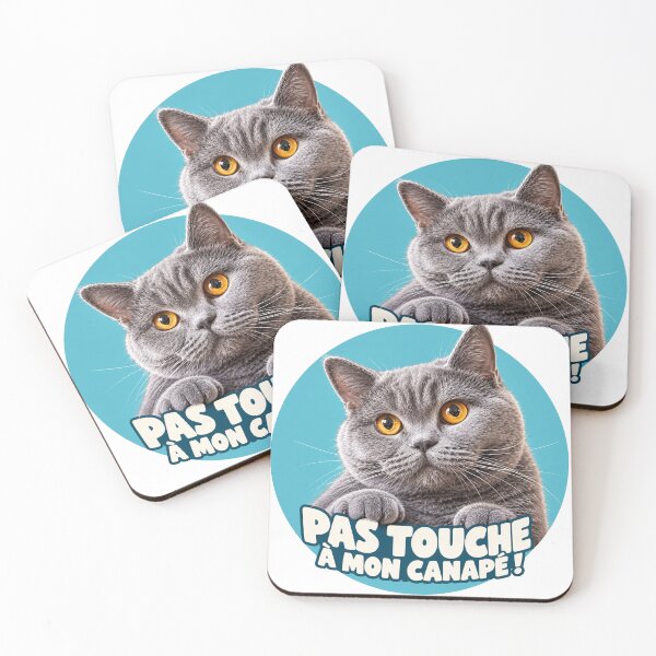 Item preview, British Shorthair – Hands off my sofa! – Funny and humorous grey cat designed and sold by ateliermnp.