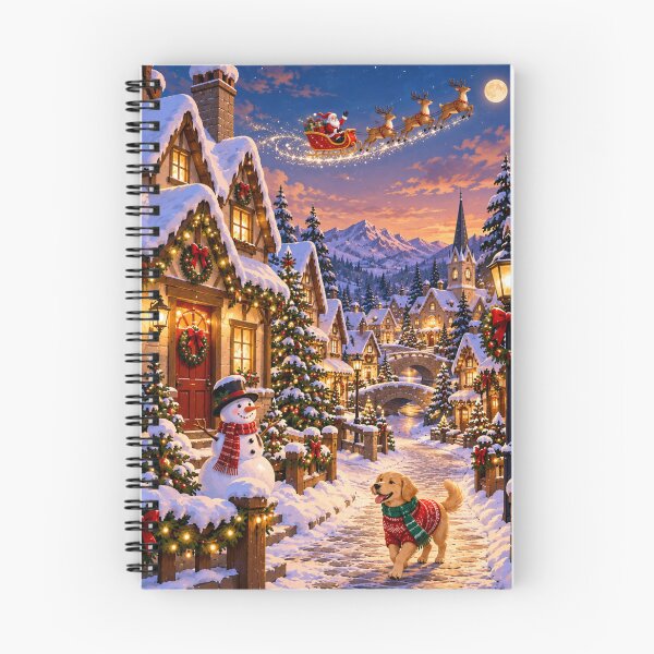Item preview, Santa’s Magical Christmas Village at Twilight designed and sold by Art-spree.