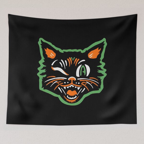 Item preview, Retro Winking Black Cat Halloween Design designed and sold by GiaoCalonas.