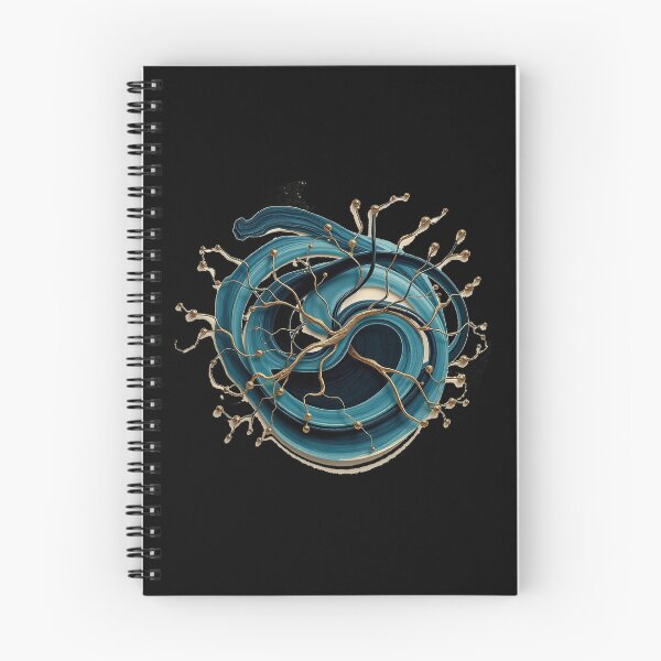 Item preview, Neurographic Flow: Teal & Gold Abstract Art designed and sold by Stefrait-7.