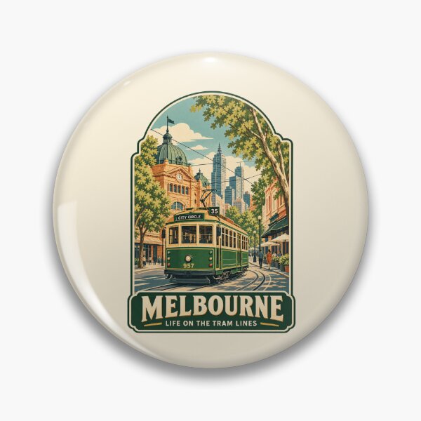 Item preview, Melbourne Vintage Tram City Street Australia Travel Poster designed and sold by Globalcitytees.
