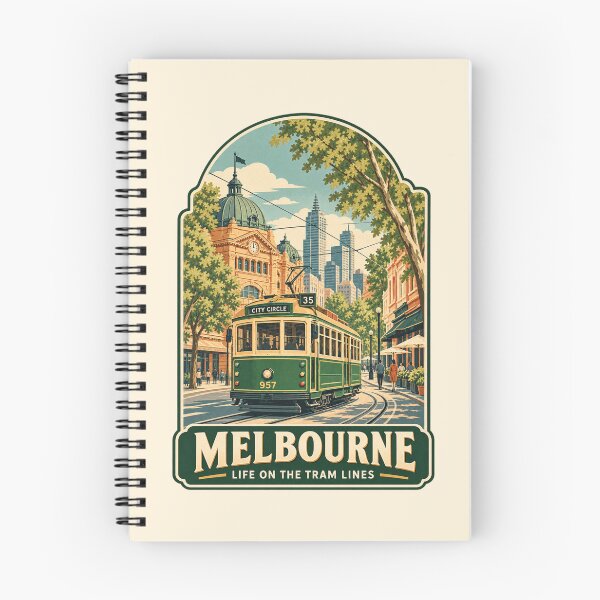 Item preview, Melbourne Vintage Tram City Street Australia Travel Poster designed and sold by Globalcitytees.