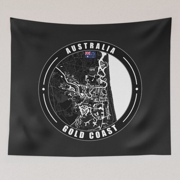Item preview, Gold Coast Australia City Map  designed and sold by Thistle-TShop.