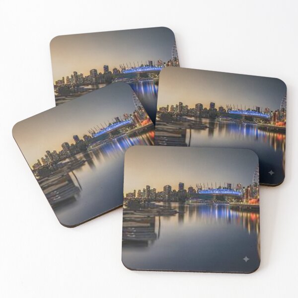 Item preview, Golden Twilight Harbor: Modern Urban Skyline View designed and sold by SAMORA ORIGINALS.