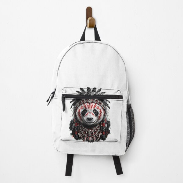 Item preview, Tribal Warrior Panda Chief Red Warpaint Illustration designed and sold by  One City Two Children Studio.