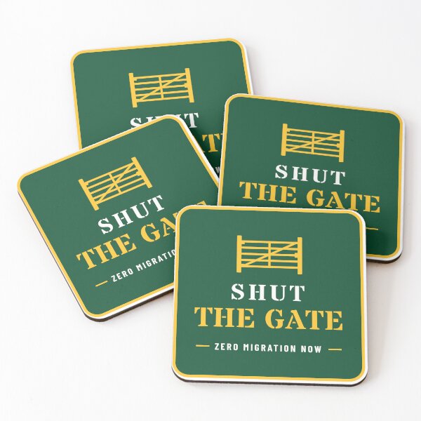 Item preview, Shut the Gate Green and Gold designed and sold by She's Full, Mate.