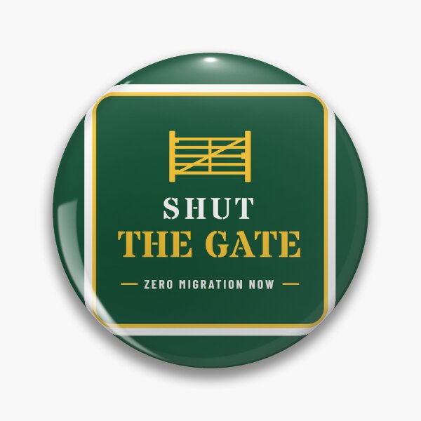 Item preview, Shut the Gate Green and Gold designed and sold by She's Full, Mate.