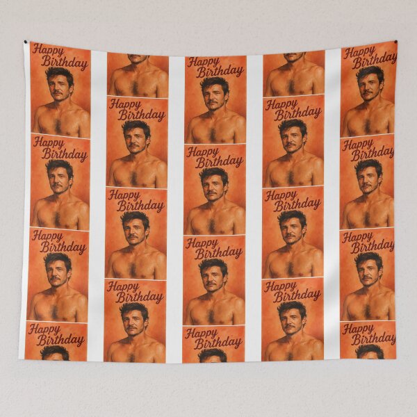 Item preview, Happy Birthday Greetings By Shirtless Pedro Pascal designed and sold by karis-mabegu.