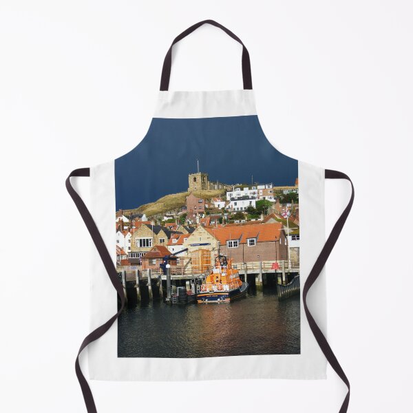 Item preview, Whitby Lifeboat Station and St Mary's Church under Stormy Skiy designed and sold by Astute-Artio-Photography.