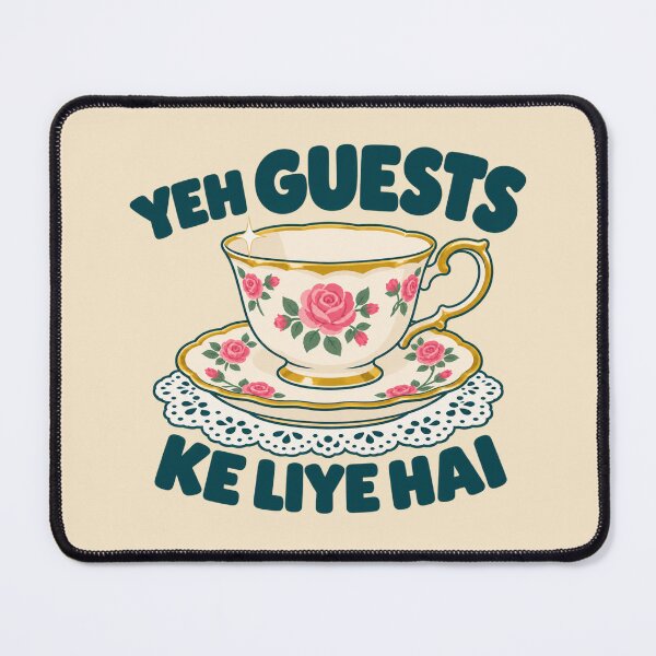 Item preview, Yeh Guests Ke Liye Hai Funny Desi Mom Good Crockery designed and sold by Fanverse Merchandise.