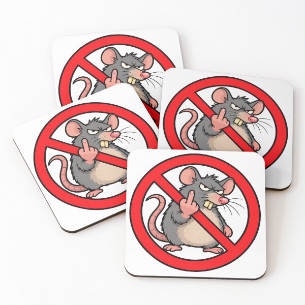 Item preview, No Rats Funny Rat Prohibition Sign Middle Finger designed and sold by MonkiFlipp.