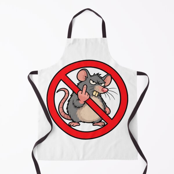 Item preview, No Rats Funny Rat Prohibition Sign Middle Finger designed and sold by MonkiFlipp.