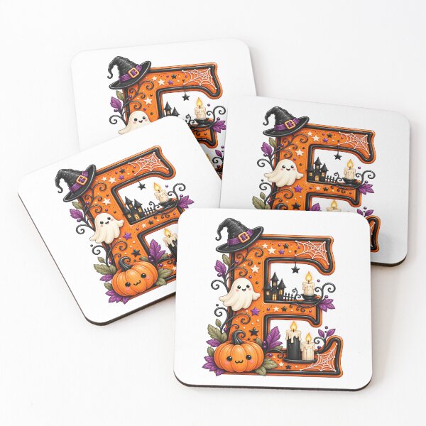 Item preview, Cute Halloween Letter E Ghost Pumpkin Witch Hat designed and sold by Phil Ben.