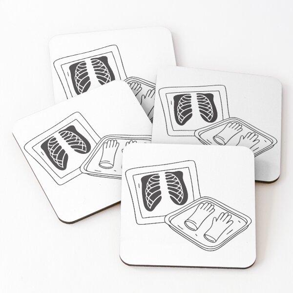Item preview, An X ray near a pair of gloves resting on a metal tray designed and sold by rasagamastore.